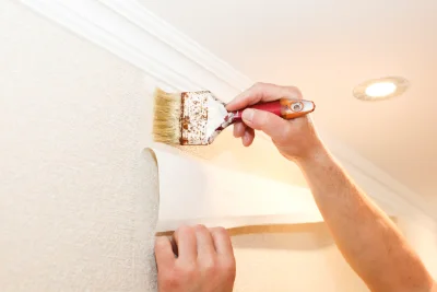 Pose de papier peint à Moulon — revêtements muraux et toiles de verre
